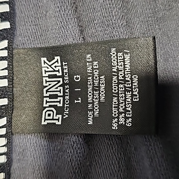 Pink Victoria's secret large gray and white zip up hoodie - Picture 6 of 6